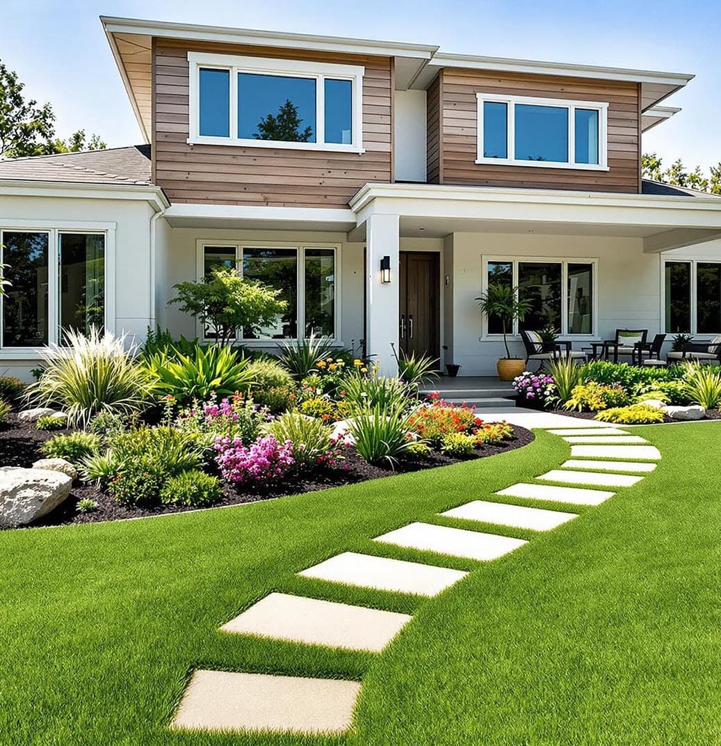 Professional landscaping work by Sunflower Lawn & Landscape